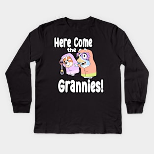 Here Come the Grannies! Kids Long Sleeve T-Shirt